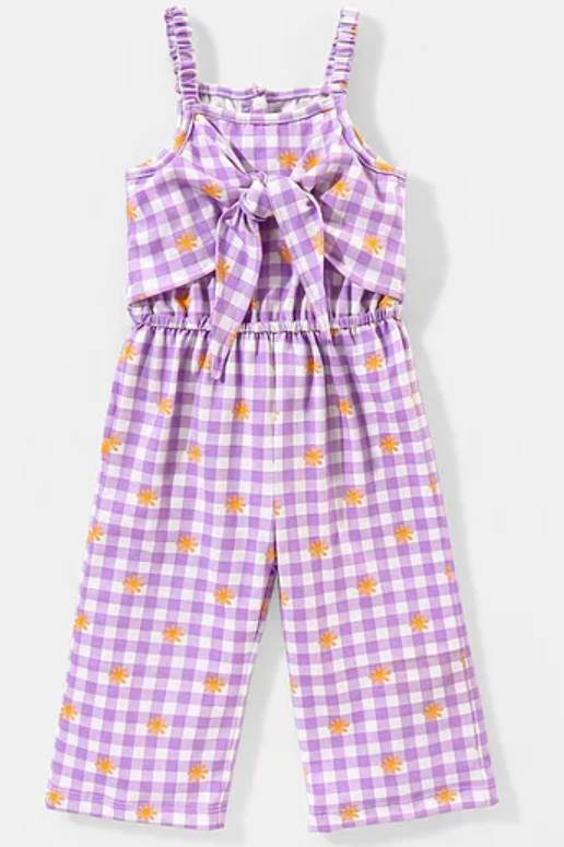 Jumpsuit Checks & Floral Print