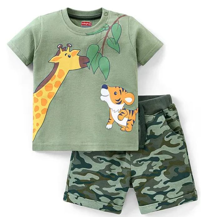 Cotton Half Sleeves T-Shirt & Shorts