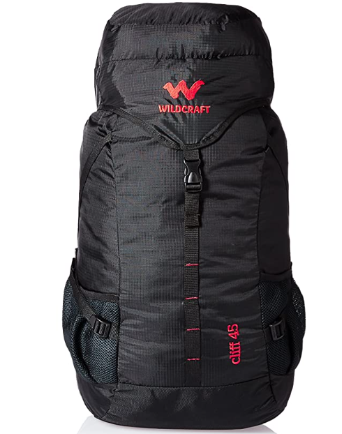 Wildcraft 45 Ltrs Black Rucksack