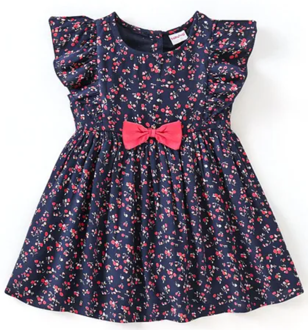 Cotton Woven Frill Sleeves Frock