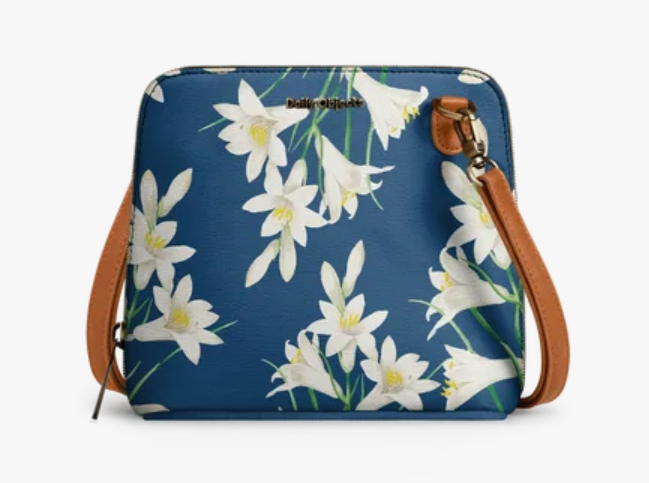 White Lillies - Trapeze Crossbody Bag
