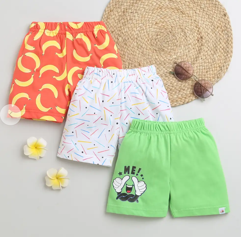 Multi Coloured Graphic Print Shorts