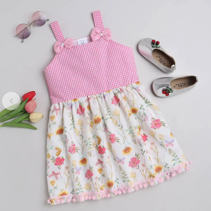 Multi Coloured Floral Print Sleeveless Casual Dress