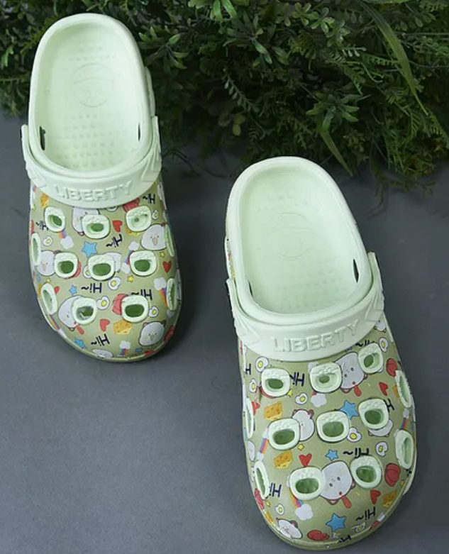 Abstract Play Theme Printed Clogs