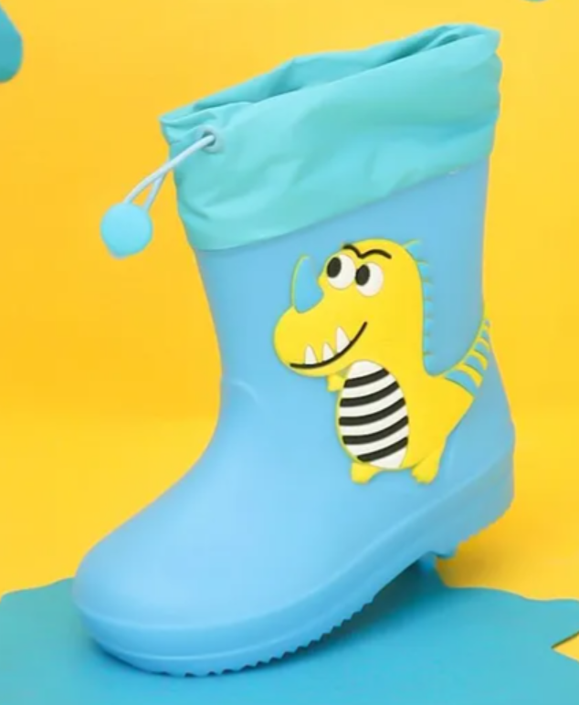 Bee Dino Applique Rain Boots