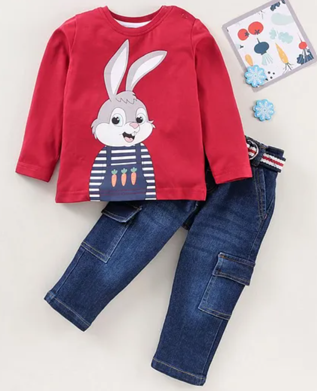 Full Sleeves T-shirt With Jeans