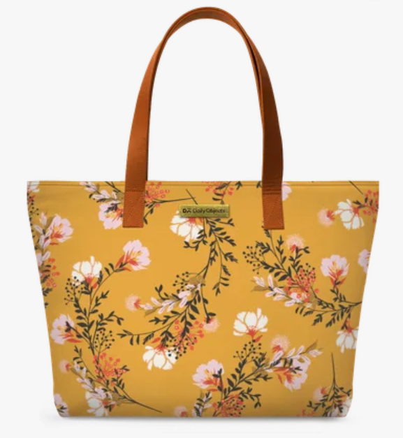 Mustard Flowers Fatty Tote Bag