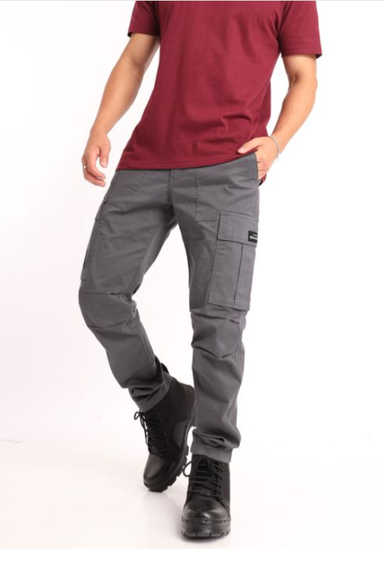 Dusty Grey Cargo Pants for Men