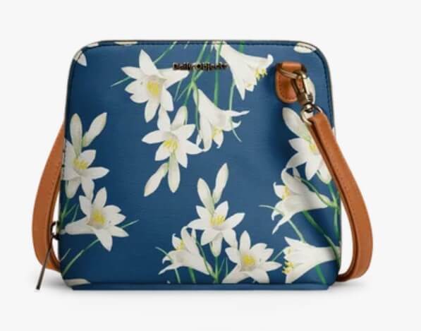 White Lillies - Trapeze Crossbody Bag