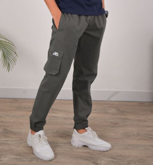 Metal Grey Cargo Men Jogger Pants