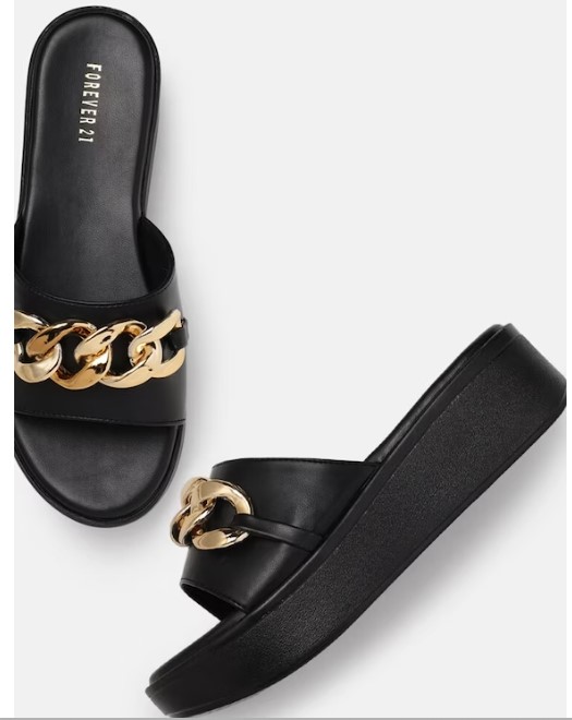 Forever 21 Women Black Wedges And Platforms