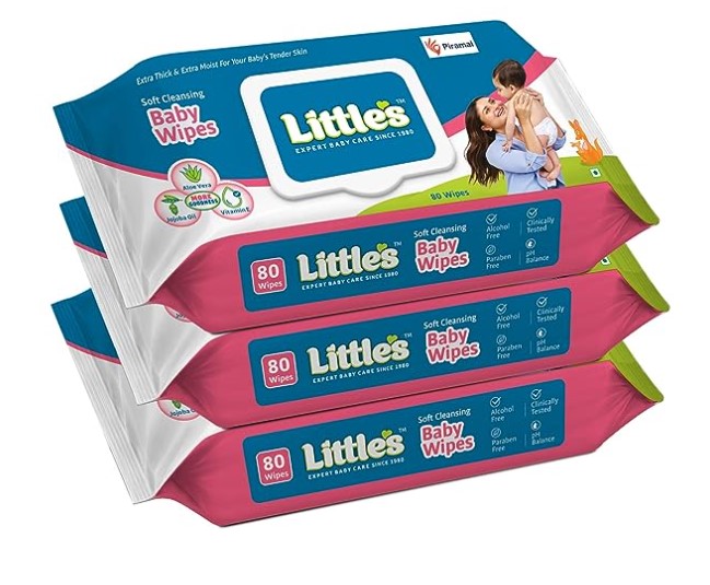 Little's Soft Cleansing Baby Wipes Lid