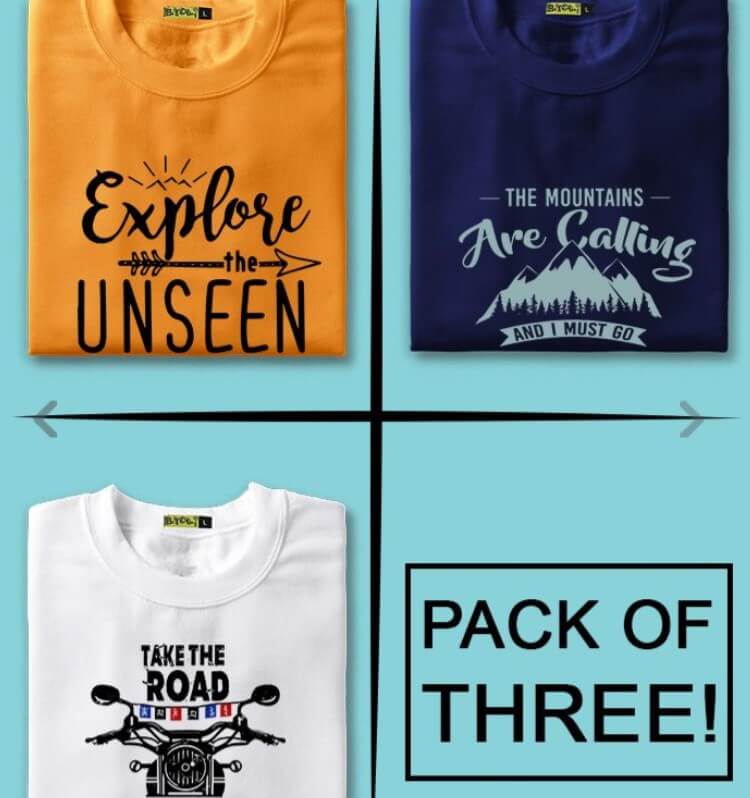 Travel Printed Combo T-shirts