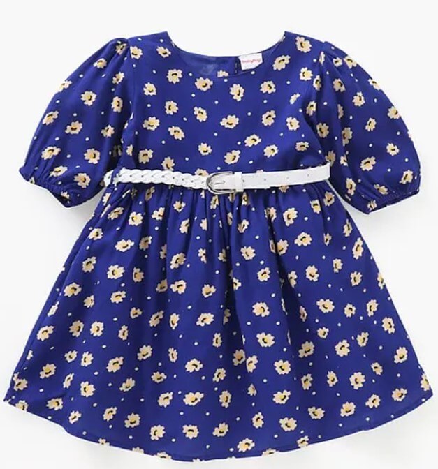 Rayon Three Fourth Sleeves Frock