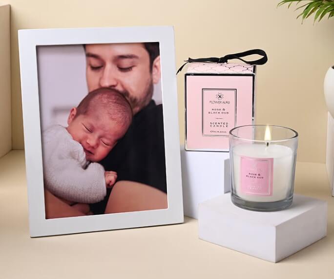 Personalised Photo Frame With Scented Candle