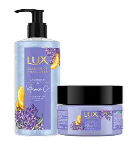 Lux Lavender Vit C Illuminating Body Wash & Scrub Combo