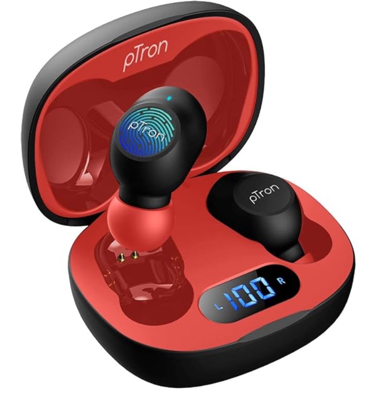 pTron Bassbuds Pro (New) in-Ear True Wireless Bluetooth 5.1 Headphones