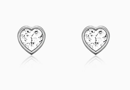 Silver Coeur Earring