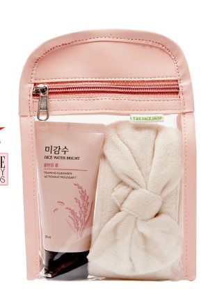 Rice Water Bright Foaming Cleanser & Bow Velvet Headband Combo