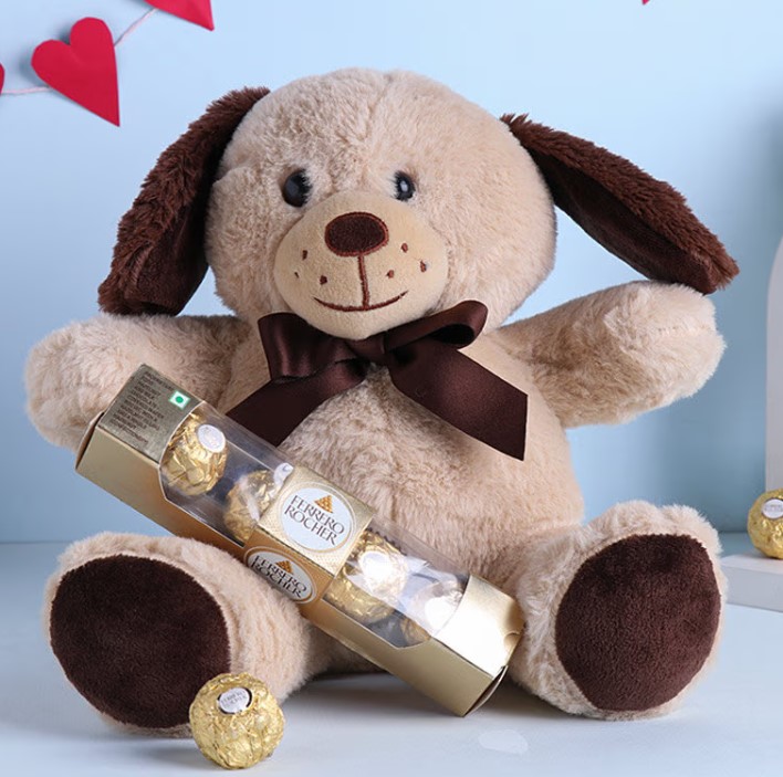 Huggable Teddy With Ferrero Rocher