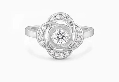 Silver Spire of Shine Ring