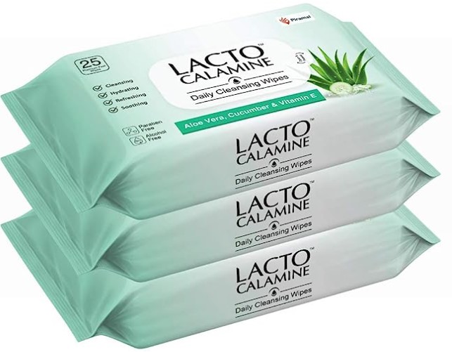 Lacto Calamine Daily Cleansing Facial Wipes