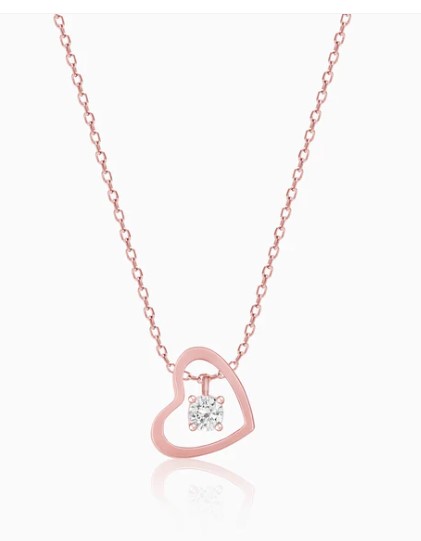 Rose Gold Whole Heart Necklace