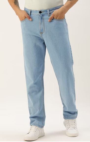 Straight Jeans with Insert Pockets