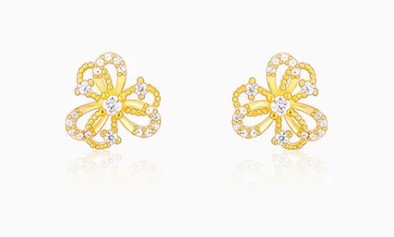 Golden Blóm Earrings