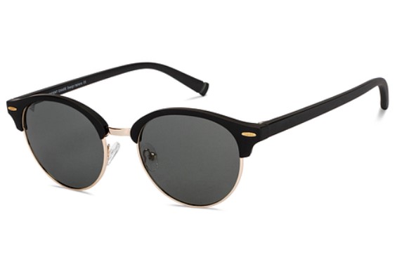 Matte Black Gold Full Rim Clubmaster