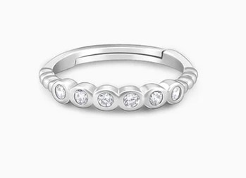 Silver Circular Zirconia Ring