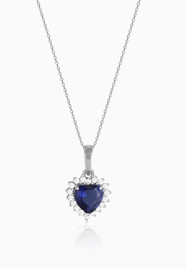 Silver Heart Of The Ocean Pendant