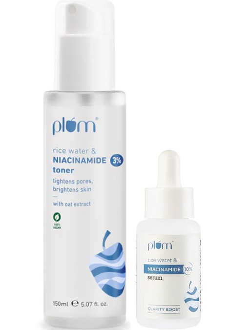 Niacinamide with Rice Water Acne Busting Duo - Face Serum