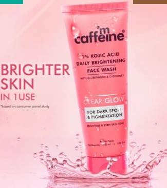 CLEAR GLOW 1% Kojic Acid Daily Brightening Face Wash
