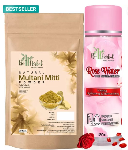 BE HERBAL Pure Natural Multani Mitti Powder