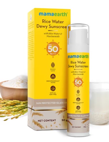 Mamaearth Rice Water Dewy Sunscreen