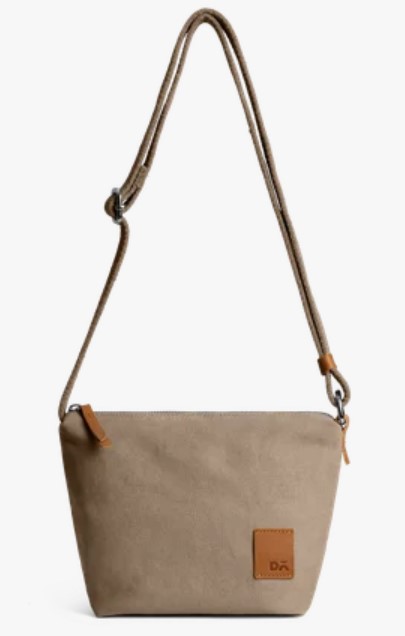Khaki Beige Caddy Crossbody Bag