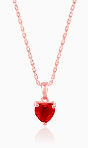 Rose Gold Loving in Red Pendant