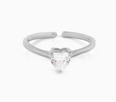 Silver Heart's Paradise Ring