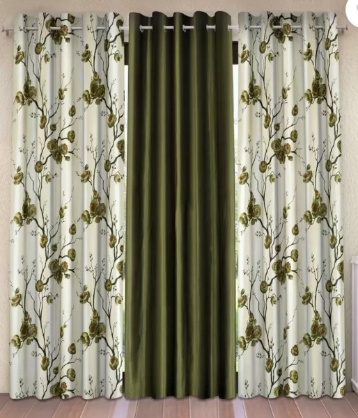 Fashion String 153 cm (5 ft) Polyester Semi Transparent Window Curtain