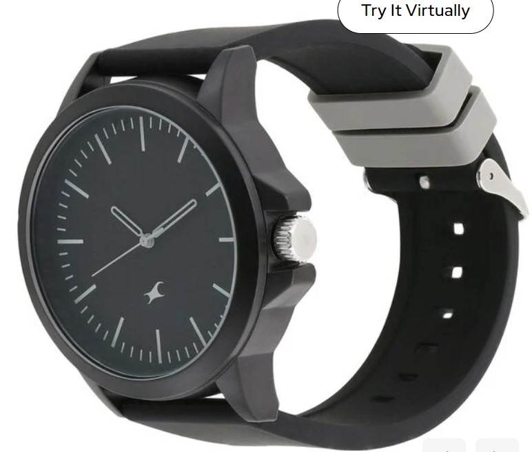 Fastrack Quartz Analog Black Dial Silicone Strap Watch