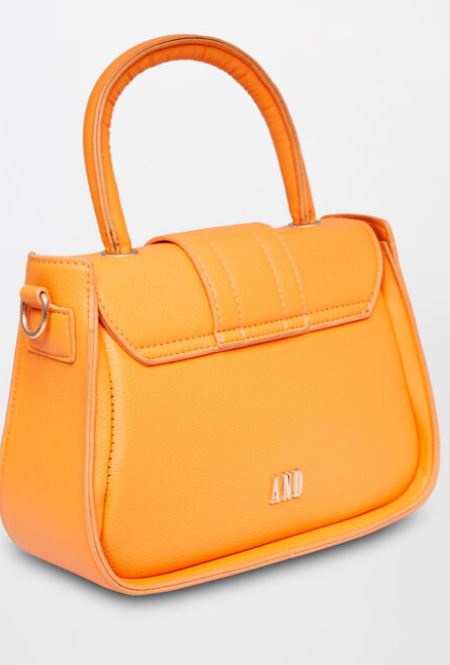 Orange Regular Textured Sling Bag