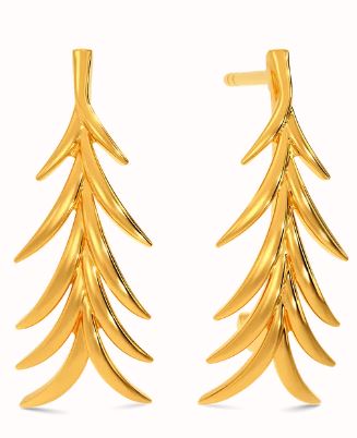 Pretty Party Plumes Gold Earrings
