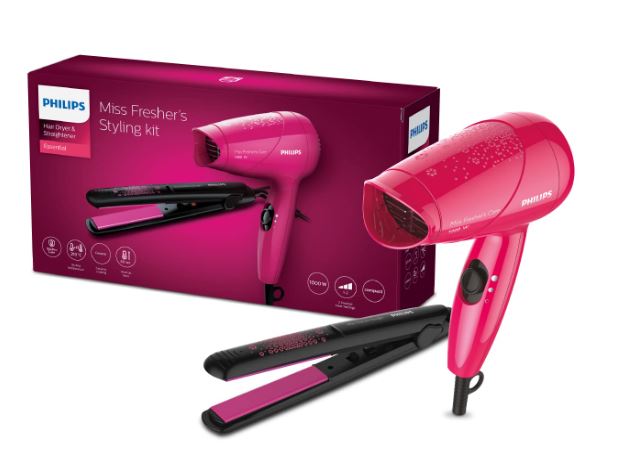 Philips Miss Fresher's Straightener and Dryer Combo Kit