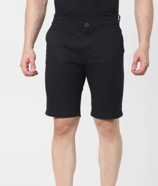 Black Organic Cotton Chino Shorts