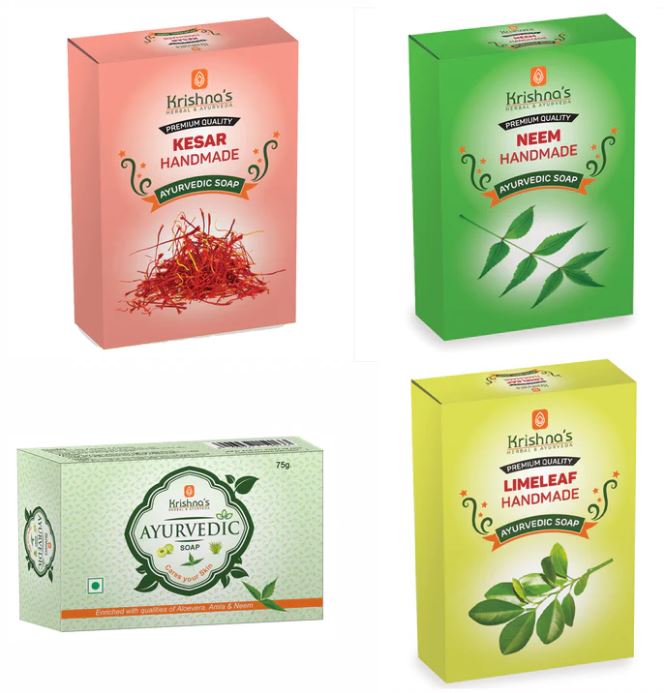 Natural Handmade Soaps Combo -Kesar