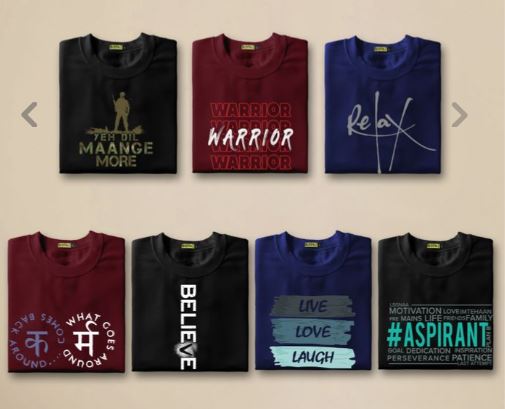 Motivational Printed Combo T-shirt for Men