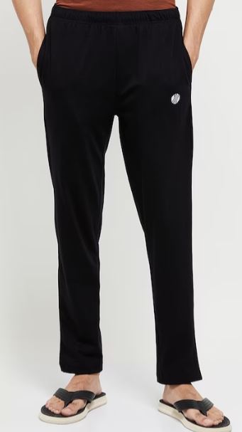 Max Men Navy Blue Solid Lounge Pants