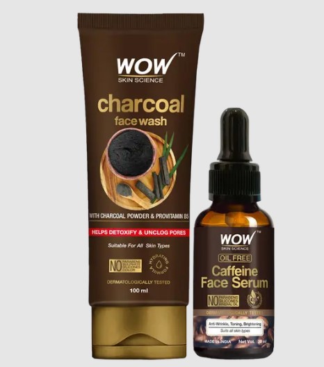 Charcoal Face Wash & Caffeine Serum