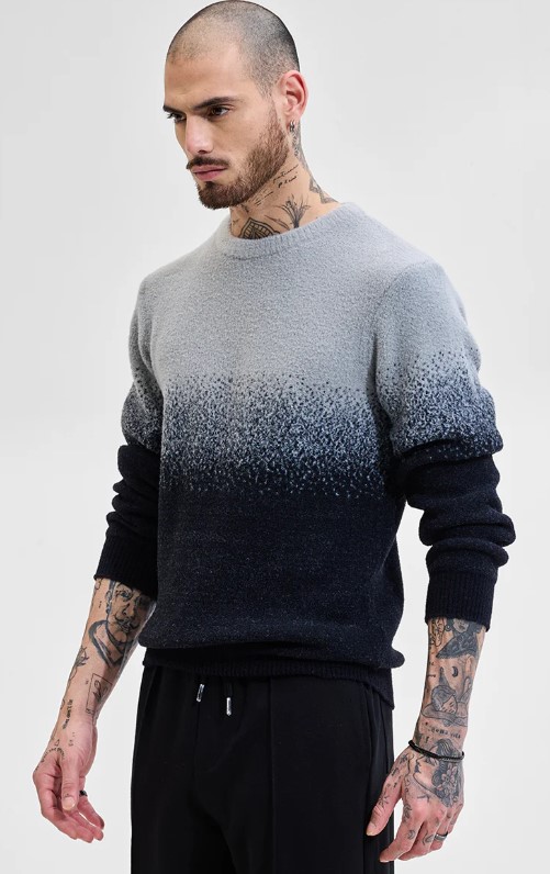 Grey Ombre Light Weight Sweater